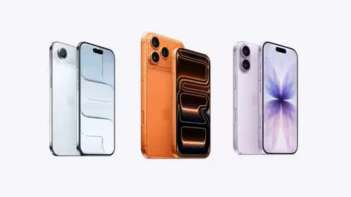 Black and White Blog Banner iPhone 17 product shot with various color options.