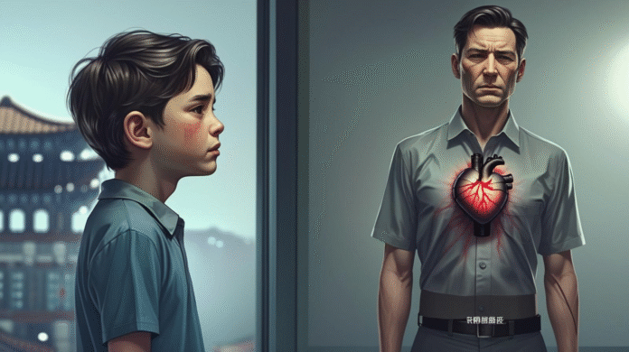 Untitled design (19) A conceptual image showing a child's silhouette on the left, connected by a timeline to a fading adult silhouette on the right, symbolizing how high blood pressure in childhood can lead to premature heart disease death in adulthood.