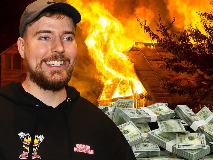 MrBeast Fire Stunt Sparks